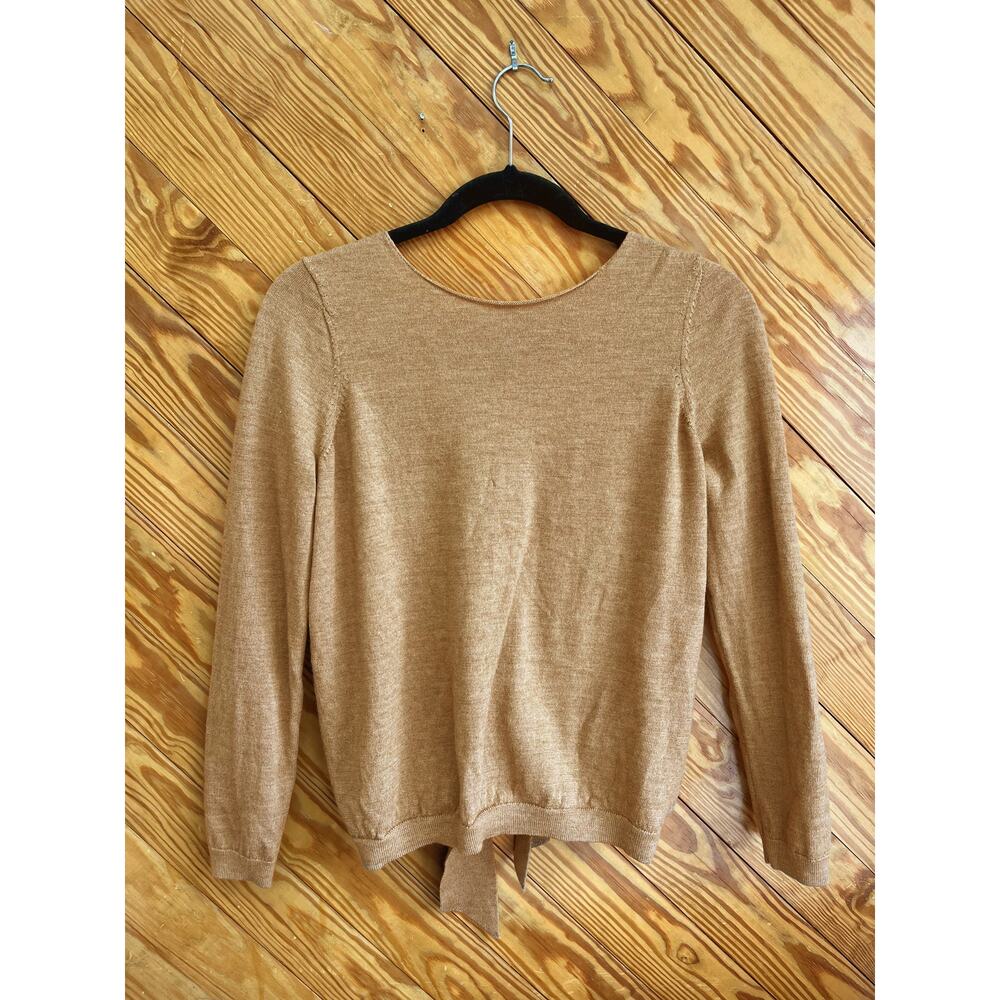 Sezane Salome Jumper Sweater Camel Tan Merino Wool - Picture 3 of 10